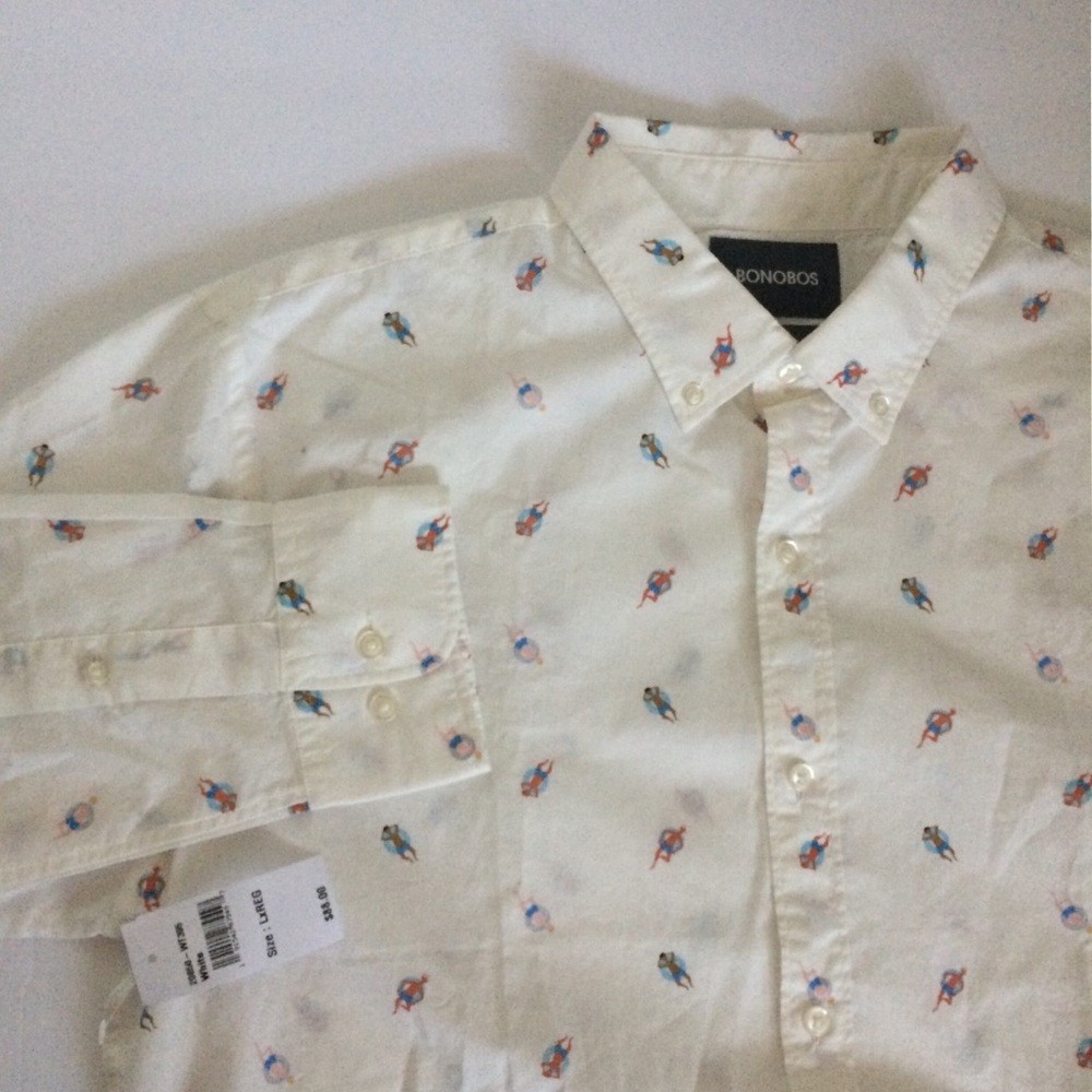 Men’s Bonobos long sleeve shirt men at pool - Picture 2 of 8